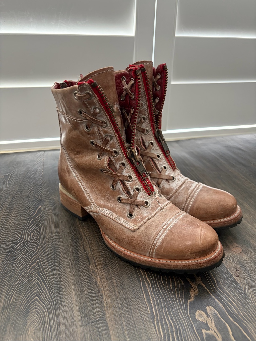 Freebird By Steven Liverpool Boots Whimsey Boho Women Tan Lace Combat Shoe